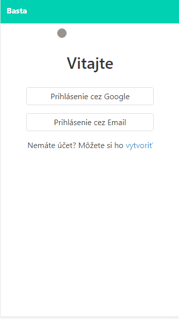 Registrácia používateľa